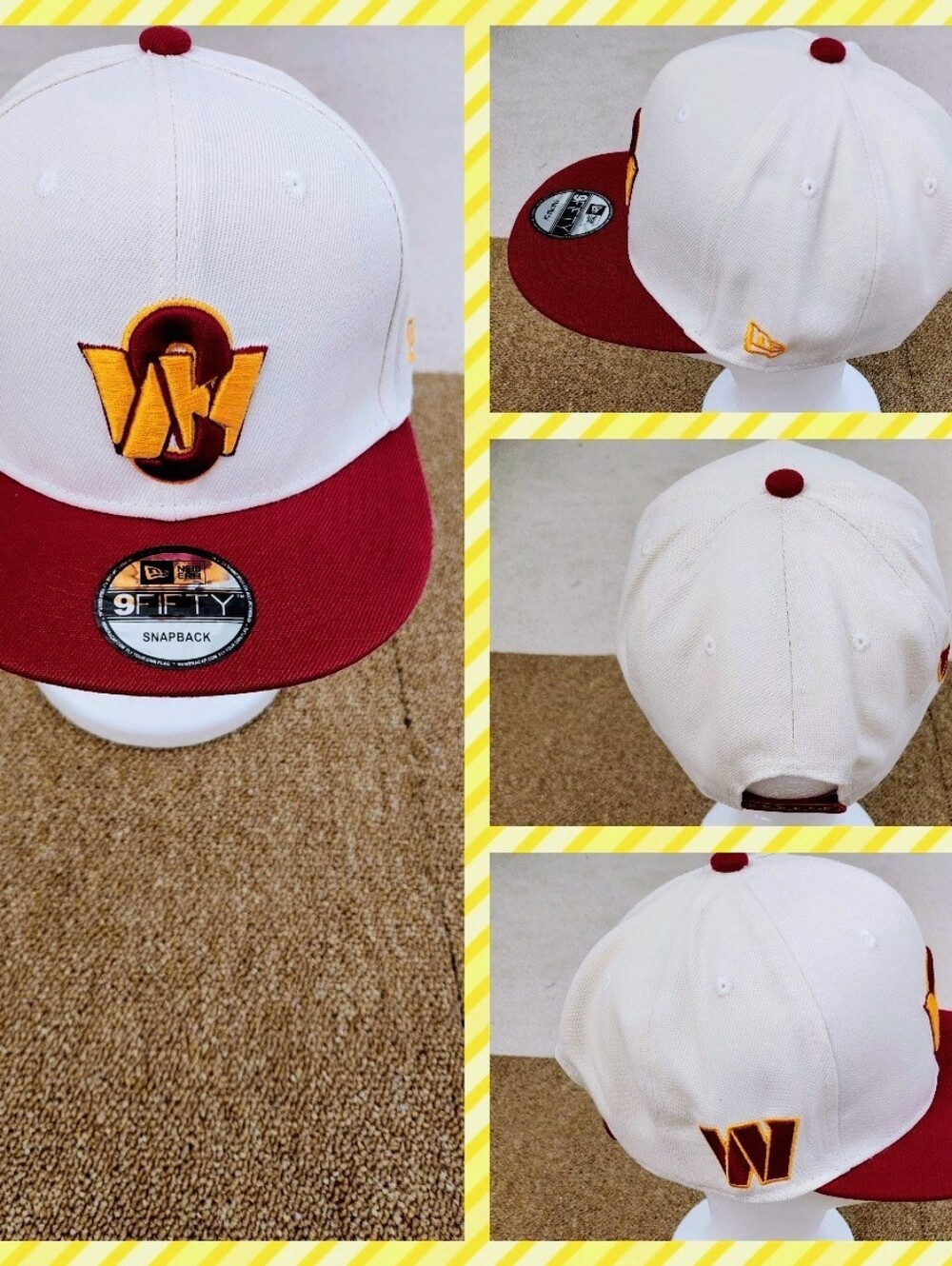WASHINGTON COMMANDERS NFL FOOTBALL SNAPBACK HAT.